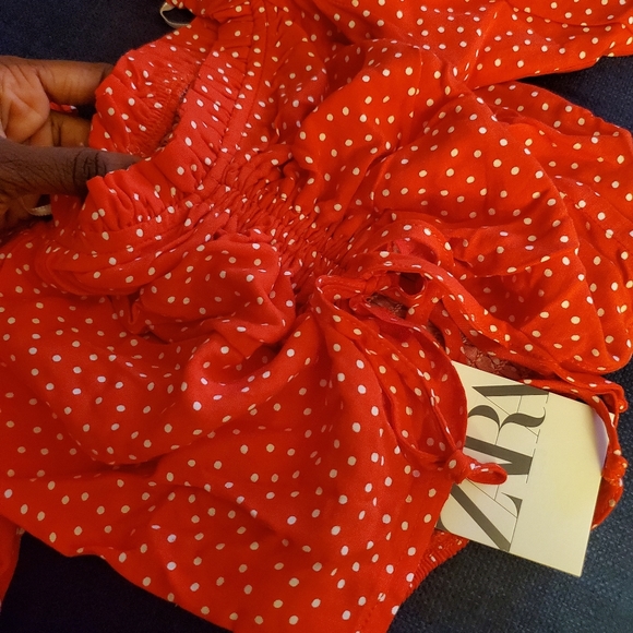 Cropped Polka Dot Top Red/White - Picture 7 of 8